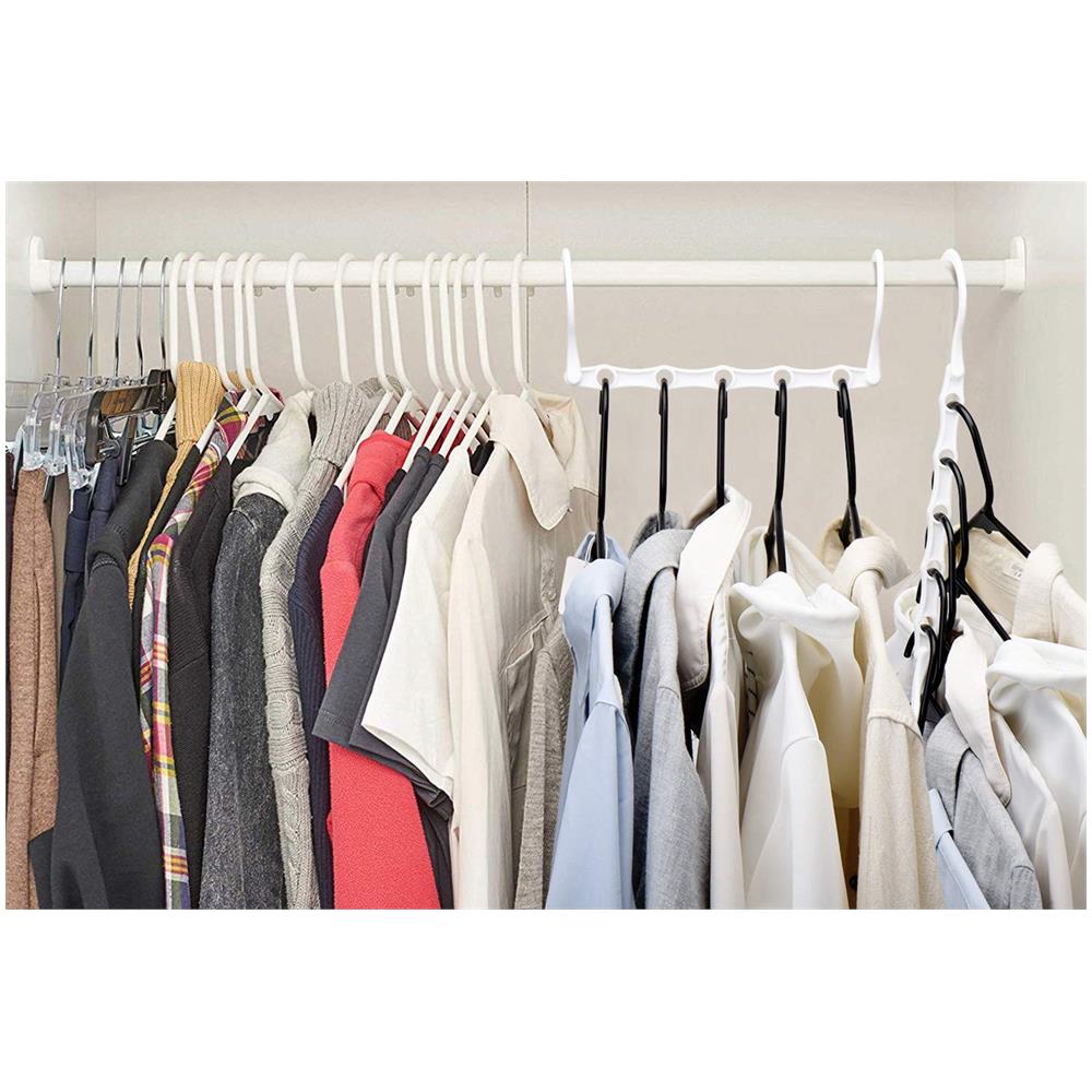 Appendiabiti Multifunzionale A Cinque Fori Confezione Da 3 Bianco - Foto 4