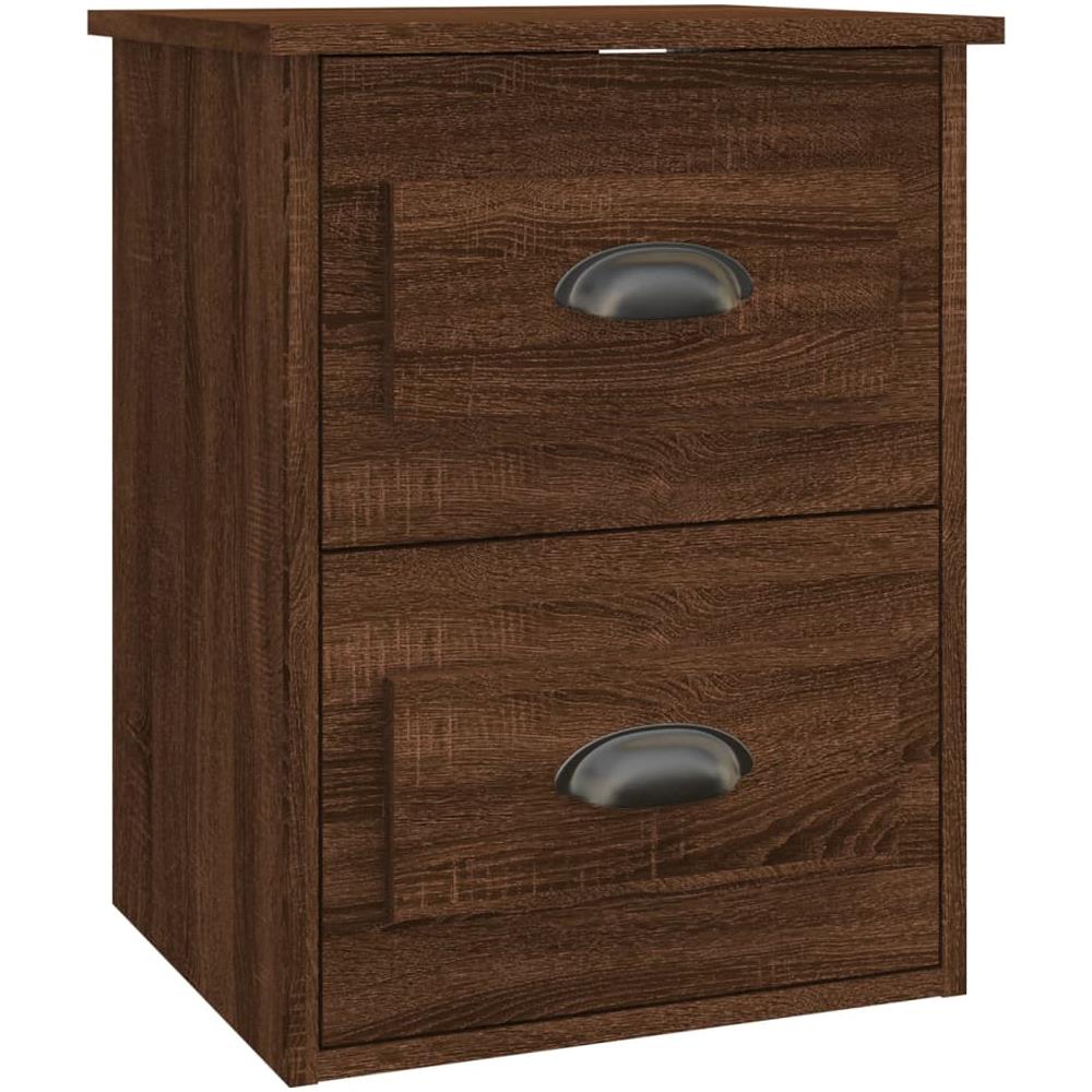 Comodino A Parete Rovere Marrone 41,5x36x53 Cm - Foto 2