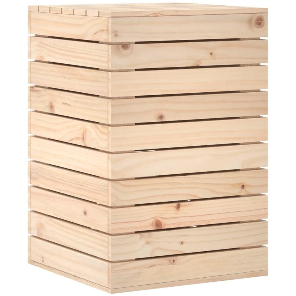 Cesto Per Bucato 44x44x66 Cm Legno Massello Pino - Foto 2
