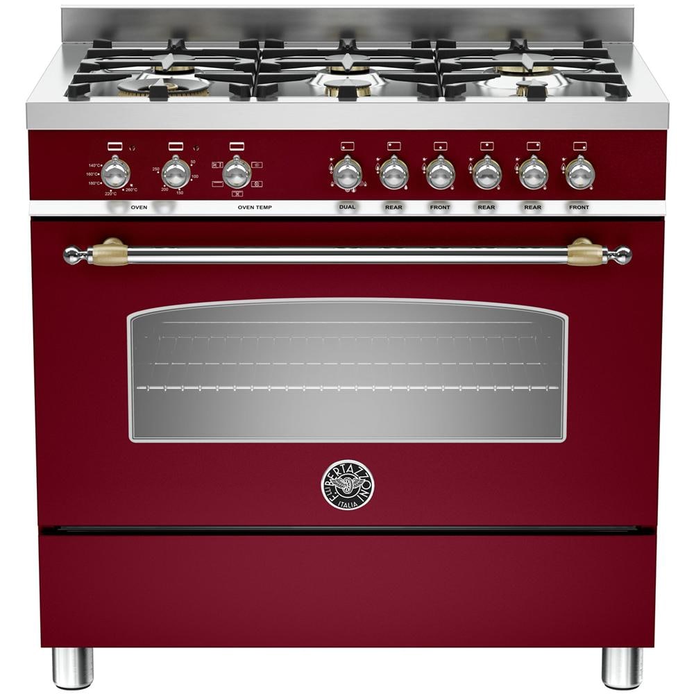Cucina HER90 6 HYB S VIT 6 Fuochi a Gas Forno Gas + Elettrico Dimensioni 90 x 60 cm Colore Vino Serie Heritage - Foto 1