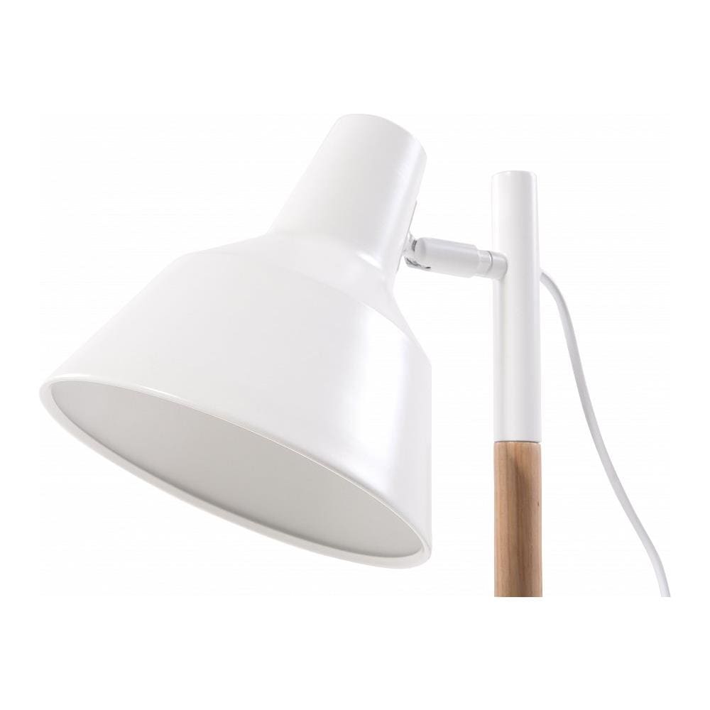 Lampada Da Tavolo Regolabile In Legno In Color Bianco Aldan - Foto 2