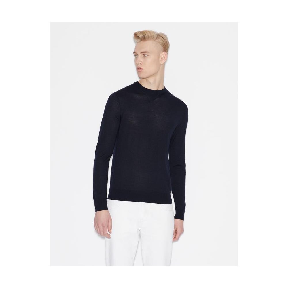 Maglia Maglione Uomo Armani Exchange 8nzm3a Zm8az 1510 Lana Original Ai New Taglia Xl Colore Blu - Foto 1