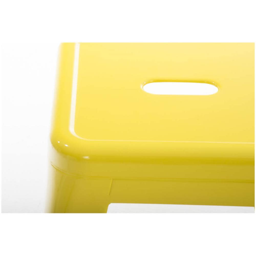 Panchetto Multiuso Armin in Metallo I Sgabello Industriale Impilabile I Sgabello Fisso Urban da Cucina Alt. 46 CM I Carico Max 200 kg Giallo - Foto 5