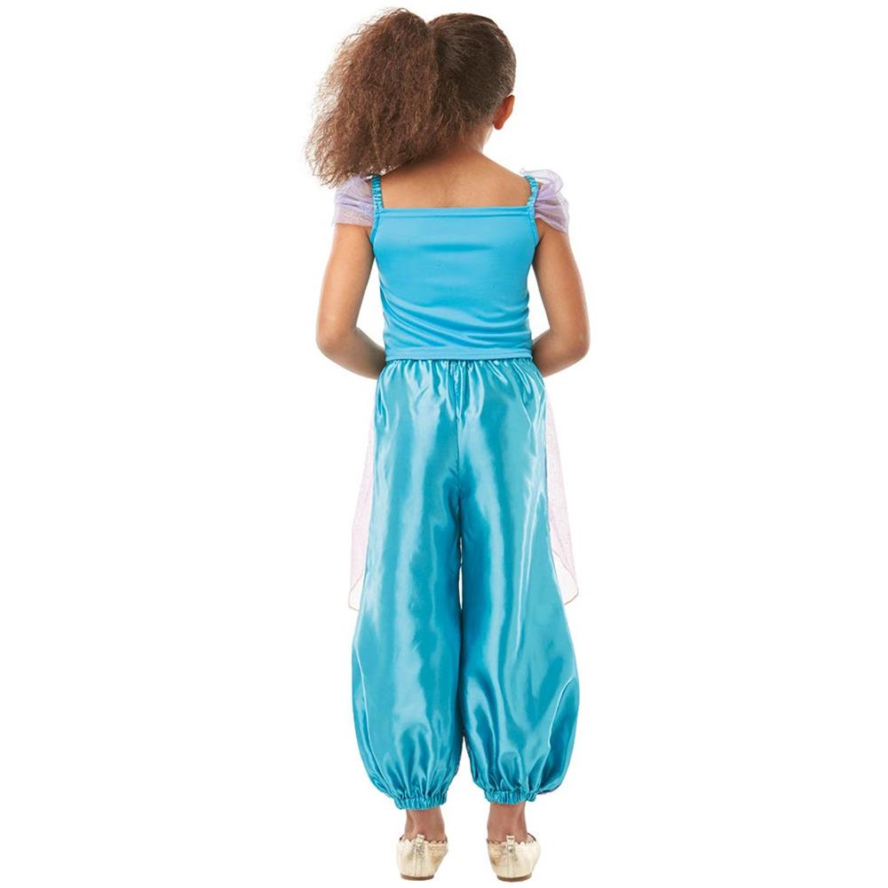 Costume Classico Principessa Jasmine Per Bambina - Taglia: 5/6 Anni (105/116 Cm) - Foto 2