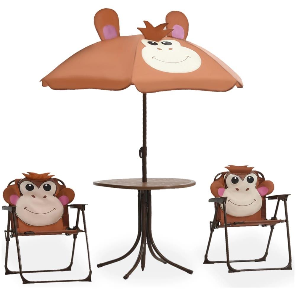 Set da Bistrot da Giardino per Bambini con Ombrellone Marrone - Foto 1
