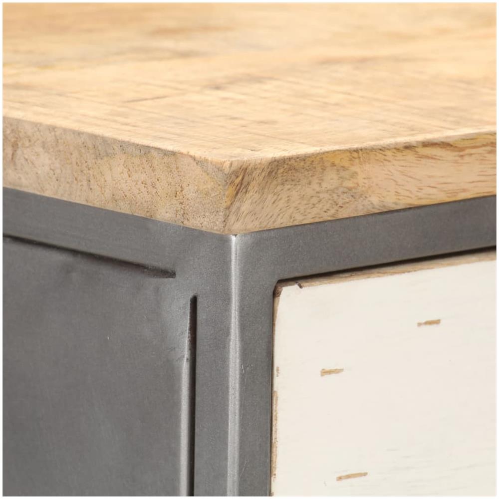 Cassettiera 45x30x105 cm in Legno Massello di Mango - Foto 2