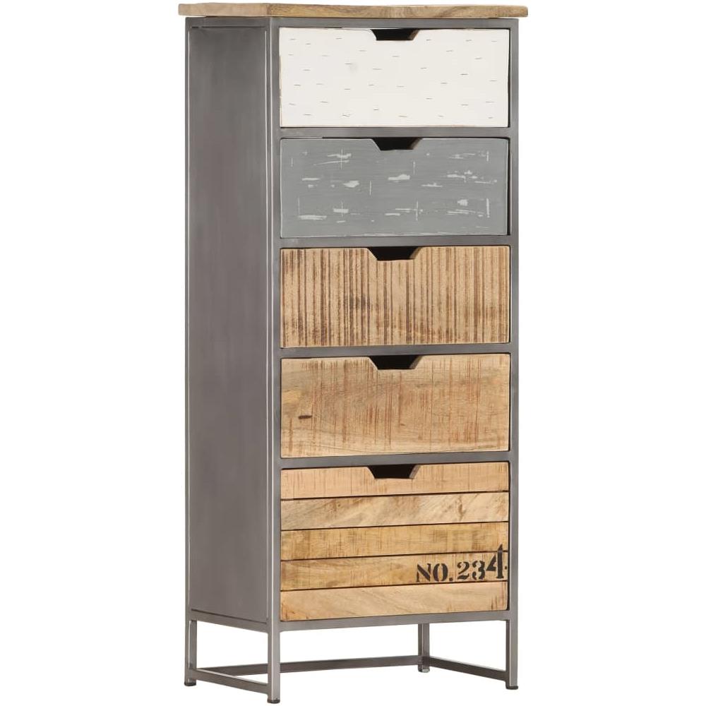 Cassettiera 45x30x105 cm in Legno Massello di Mango - Foto 8