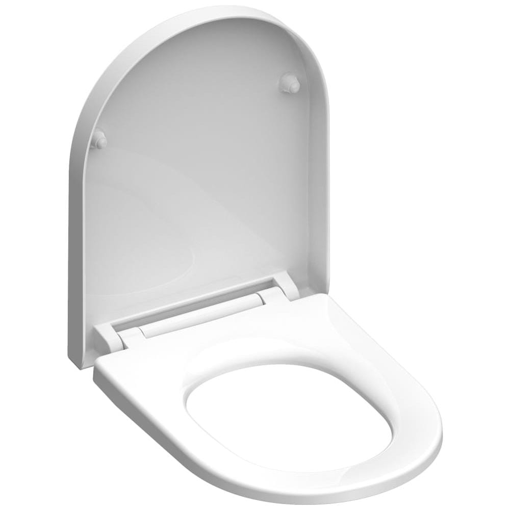 Tavoletta WC in Duroplast WHITE Forma a D - Foto 2