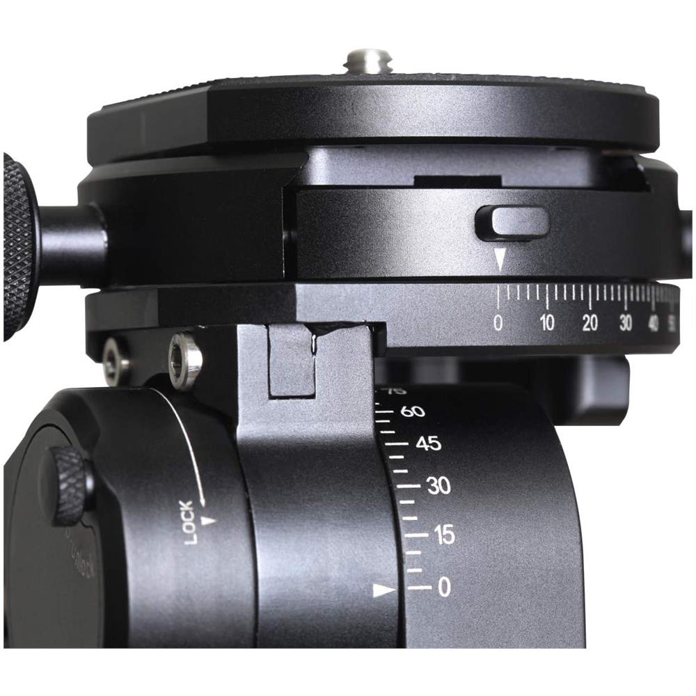 FD-01 Testa per Treppiede a 4 Vie in Alluminio Universal Panoramica Colore Nero - Foto 2