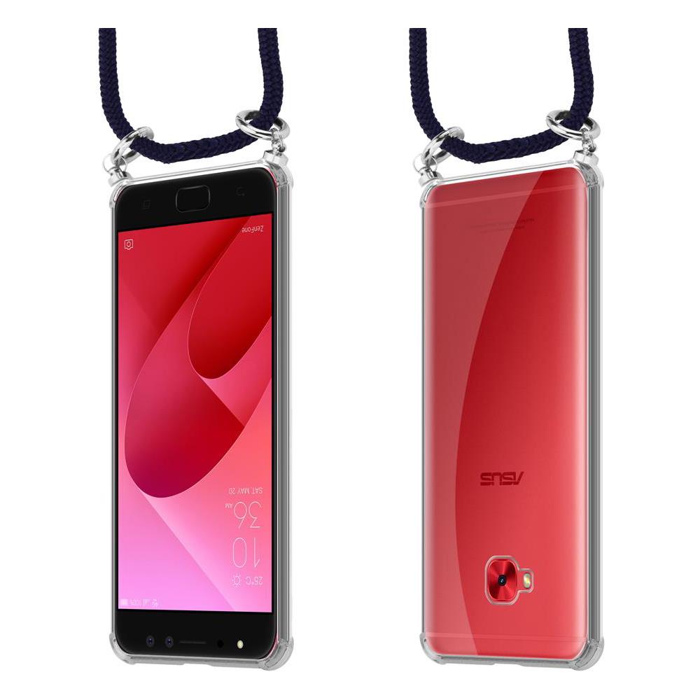 Catena Di Telefoni Cellulari Compatibile Con Asus Zenfone 4 Selfie Pro In Blu Notte - Coperchio Protettivo In Silicone Con Anelli D'argento, Cinturino In Corda E Custodia Staccabile - Foto 8