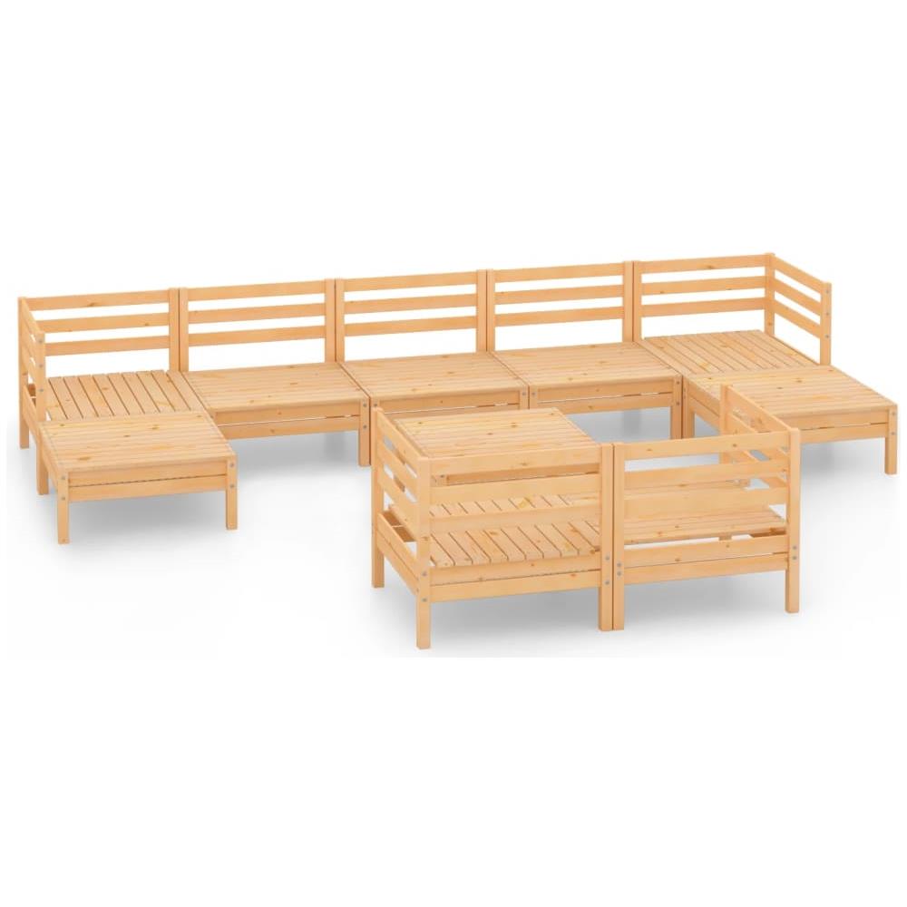 Set Salotto da Giardino 10 pz in Legno Massello di Pino - Foto 1