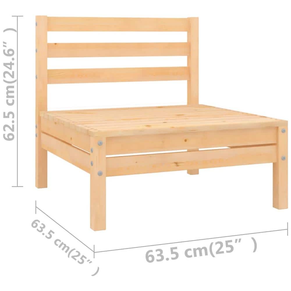 Set Salotto da Giardino 10 pz in Legno Massello di Pino - Foto 7