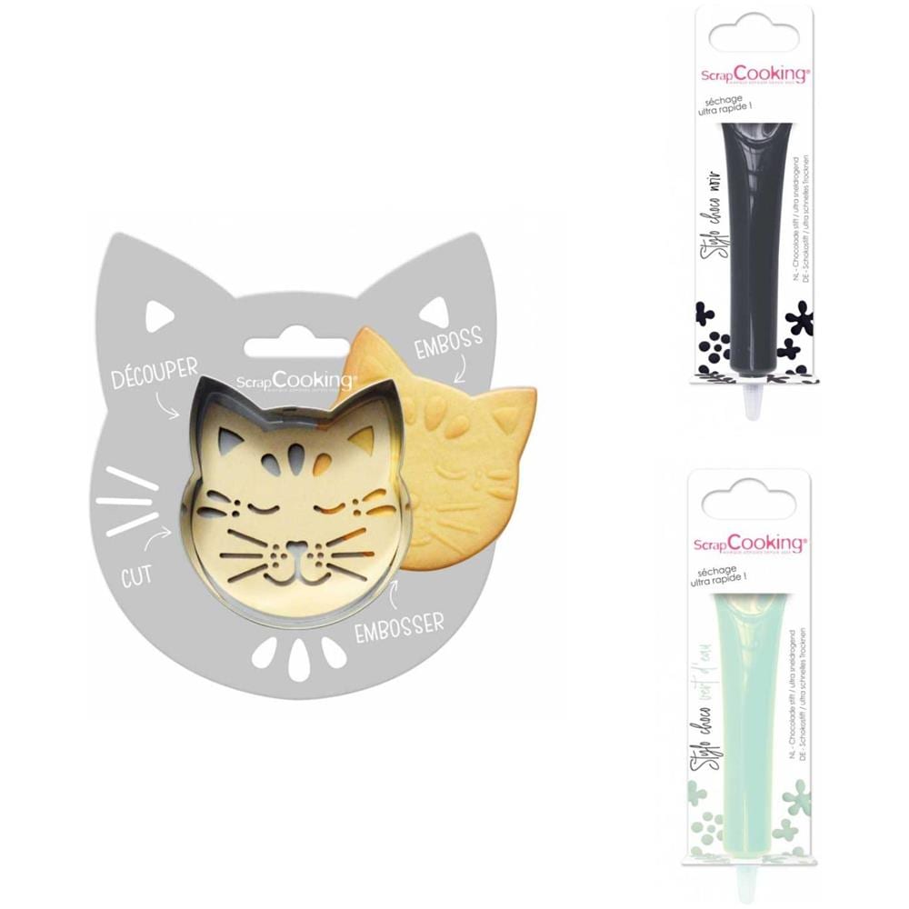 Kit Biscotti Di Sollievo Per Gatti + 2 Penne Di Cioccolato Verde E Scuro - Foto 1