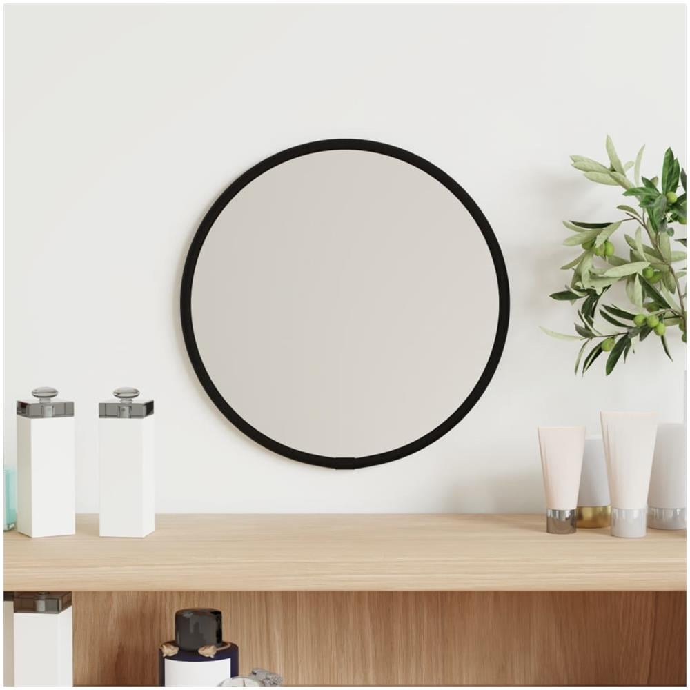 Specchio Da Parete Nero 20 Cm Rotondo - Foto 1