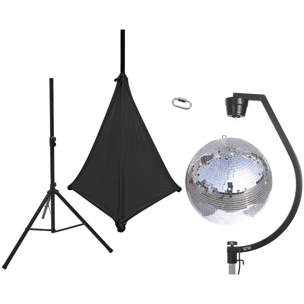 Set Mirror Ball 50cm With Stand And Tripod Cover Black - Foto 1