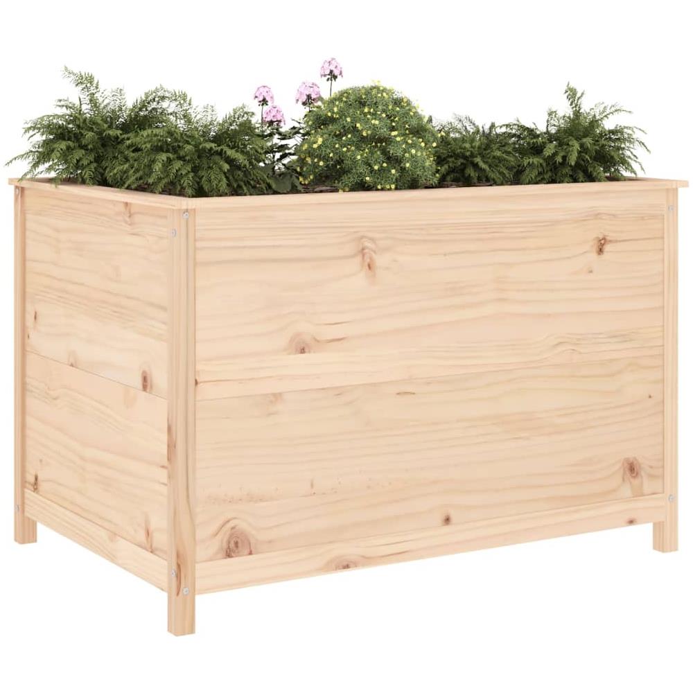 Fioriera Rialzata Giardino 119,5x82,5x78cm Legno Massello Pino - Foto 3
