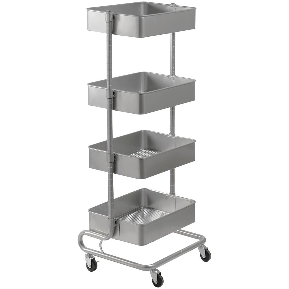 Utility Trolley 4, Carrello Espositore Multiuso A 4 Ripiani - Foto 1