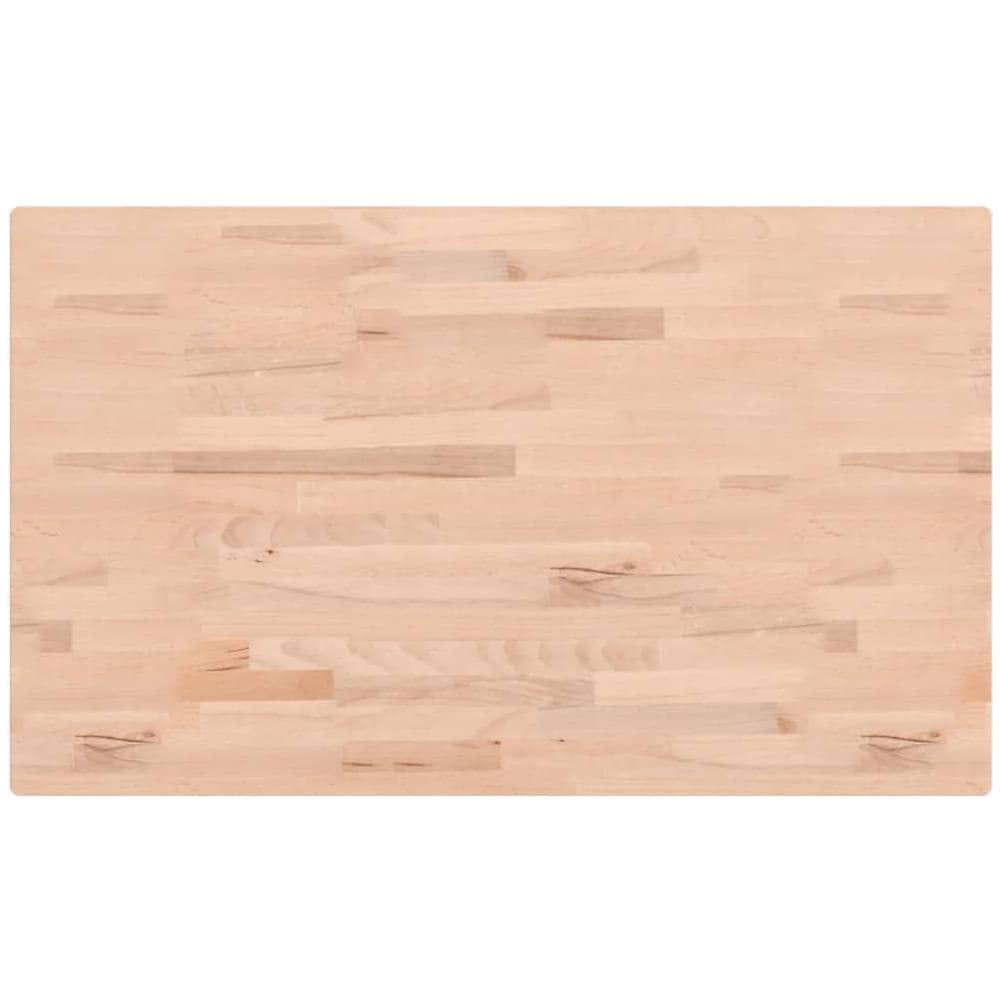 Piano Tavolo 100x60x1,5cm Rettangolare Legno Massello Faggio - Foto 2
