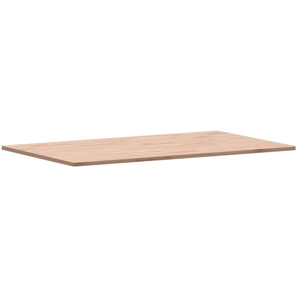 Piano Tavolo 100x60x1,5cm Rettangolare Legno Massello Faggio - Foto 3