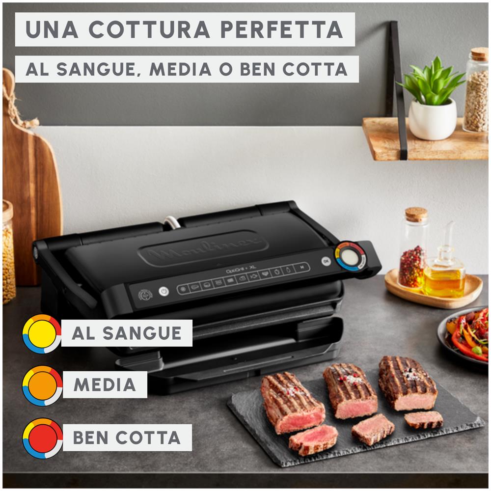 GI7278 Griglia elettrica intelligente OptiGrill+ XL Acciaio inossidabile 2100 W Colore Nero - Foto 2