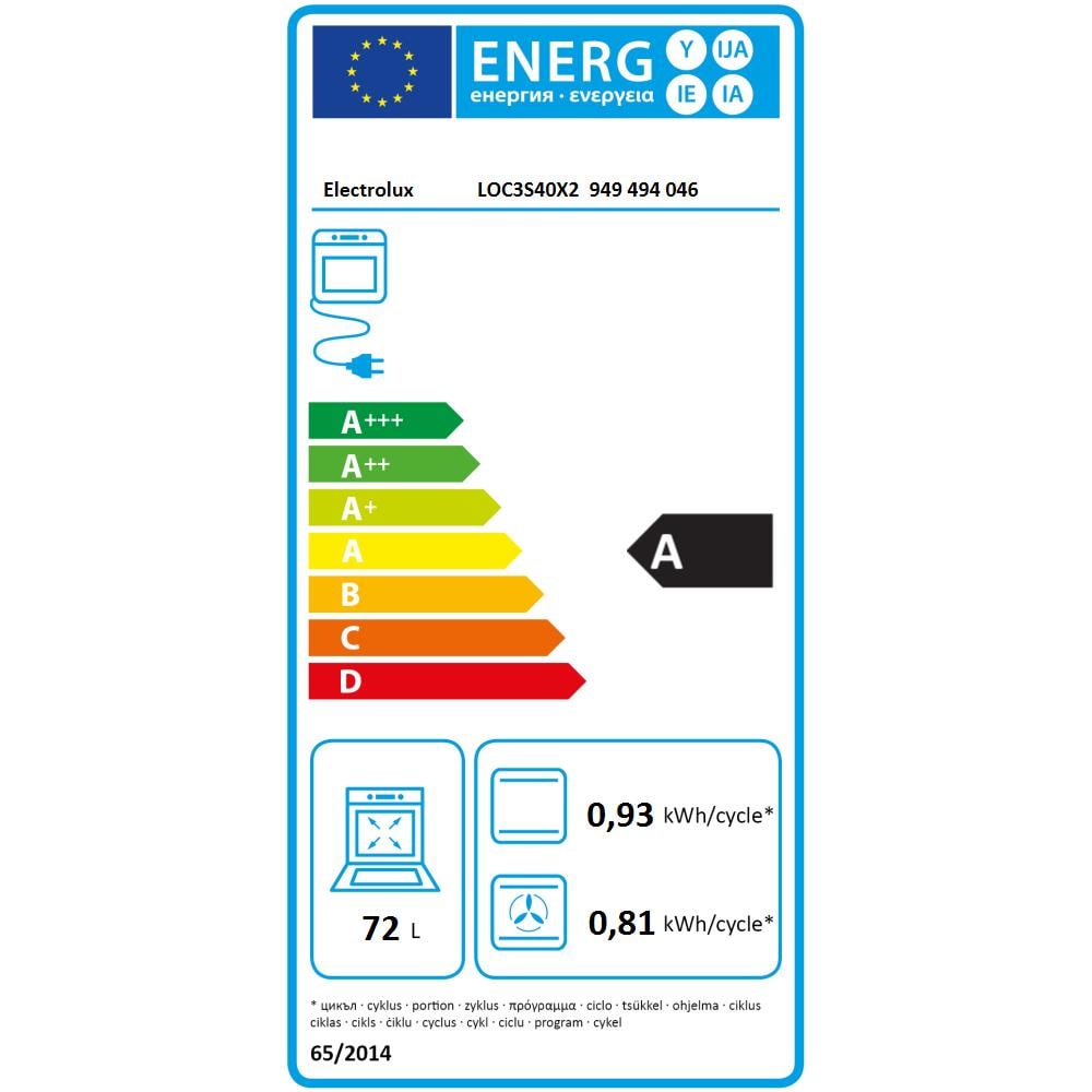 Forno Elettrico da Incasso LOC3S40X2 Capacità 72 L Multifunzione Ventilato Cottura Vapore Potenza 2790 W Colore Acciaio Inossidabile - Foto 2