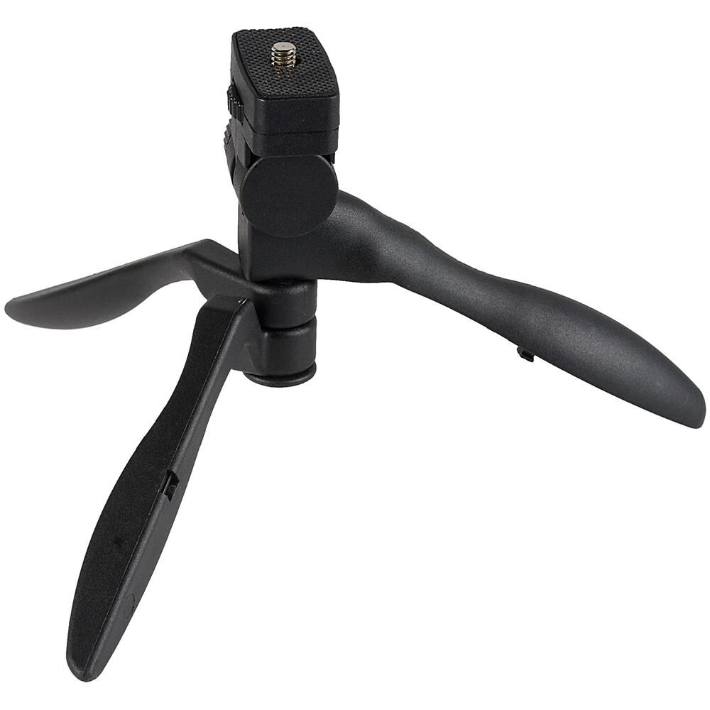 Mini Treppiede da Tavolo con Testa di Inclinazione Altezza Max 11.5 cm Nero - Foto 1