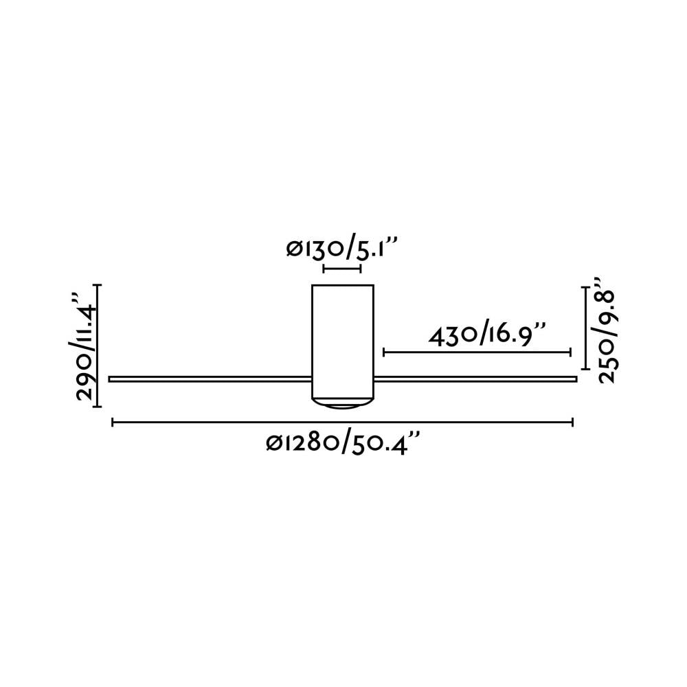 Faro 32042 Ventilatore Mini Tube Nero Opaco Con Pale Color Legno In Abs - Foto 2