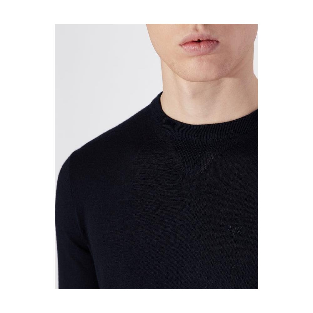 Maglia Maglione Uomo Armani Exchange 8nzm3a Zm8az 1510 Lana Original Ai New Taglia L Colore Blu - Foto 2