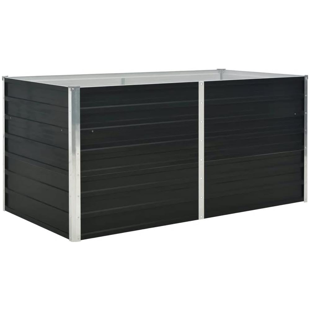 Fioriera Rialzata Antracite 160x80x77 Cm In Acciaio Zincato - Foto 1