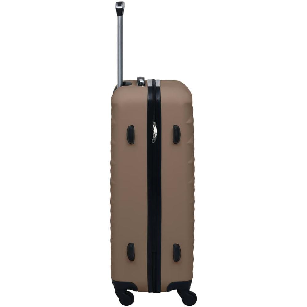 Set Valigie Trolley A Custodia Rigida 2 Pz Marrone In Abs - Foto 2
