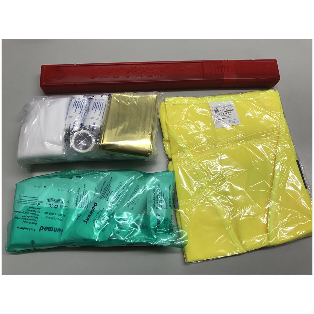 3-in-1 Custodia Car First Aid Kit - Trio Con Gilet Catarifrangente First Aid Kit Triangolo - Foto 3