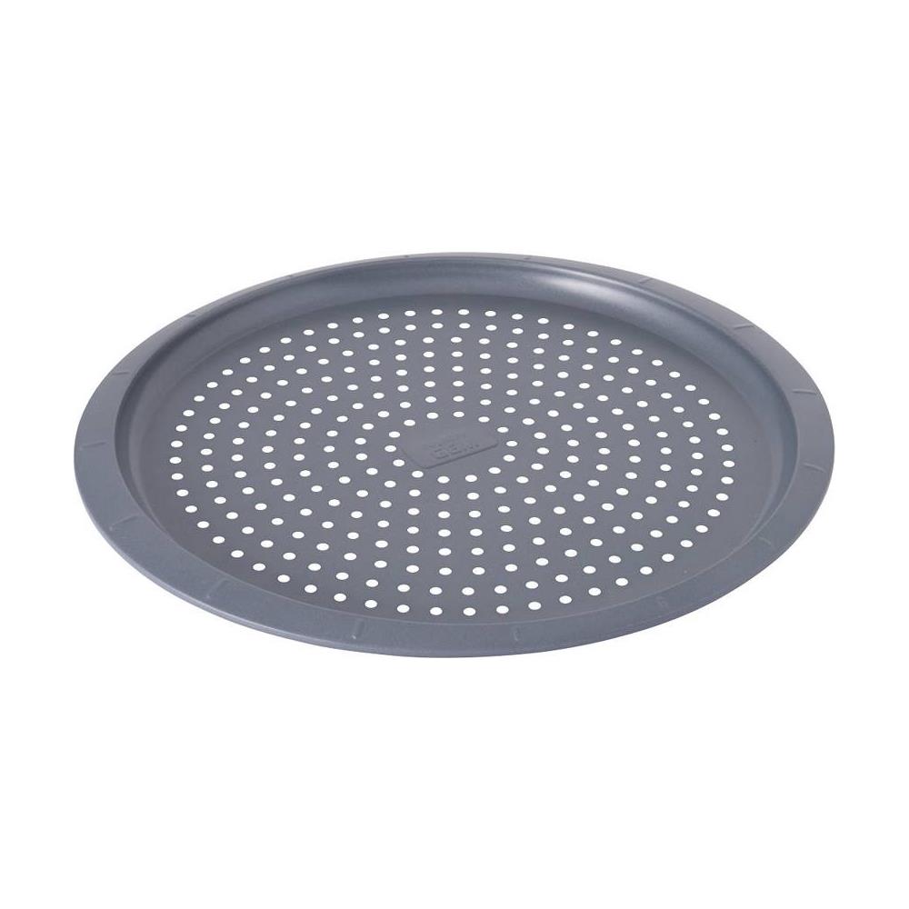 Gem Teglia Pizza Perforata Cm 36x34,5x 1,5 In Carbon Stell Antiaderente Qualità Extra - Foto 1