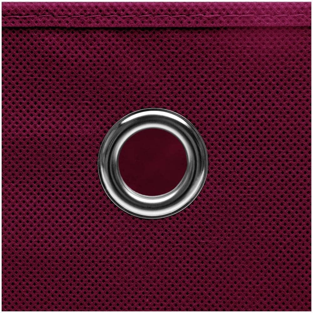 Contenitori con Coperchio 4 pz 28x28x28 cm Rosso Scuro - Foto 2