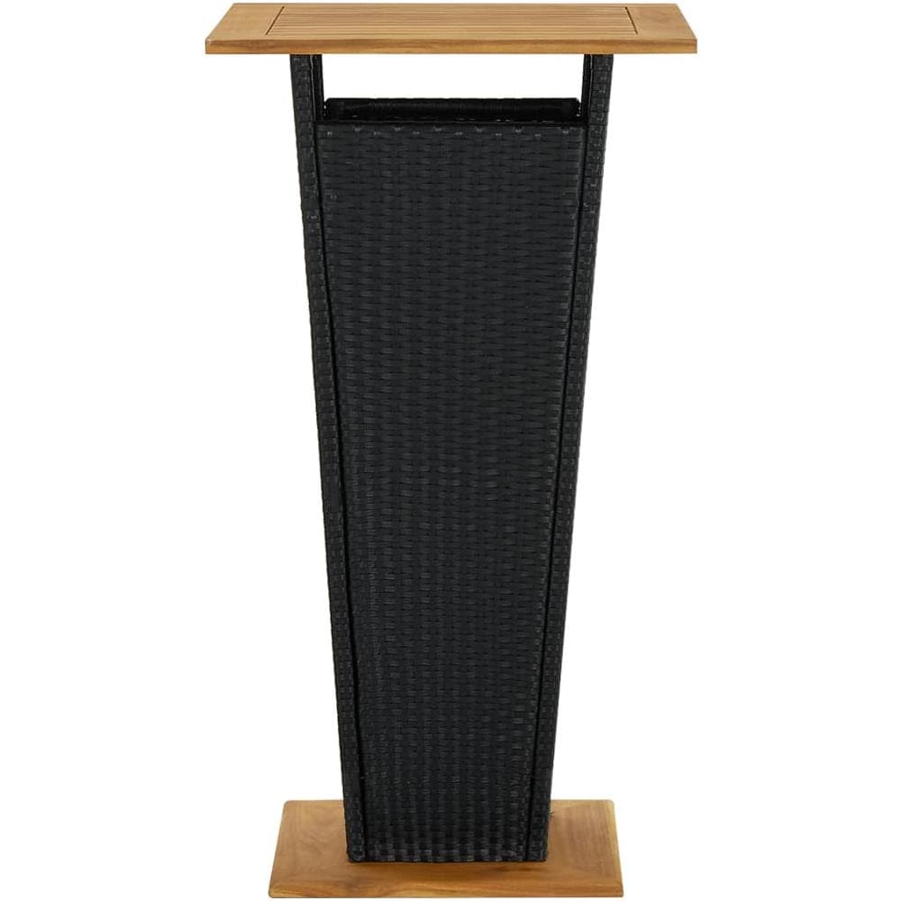 Set da Bar da Giardino 5 pz con Cuscini in Polyrattan Nero - Foto 2