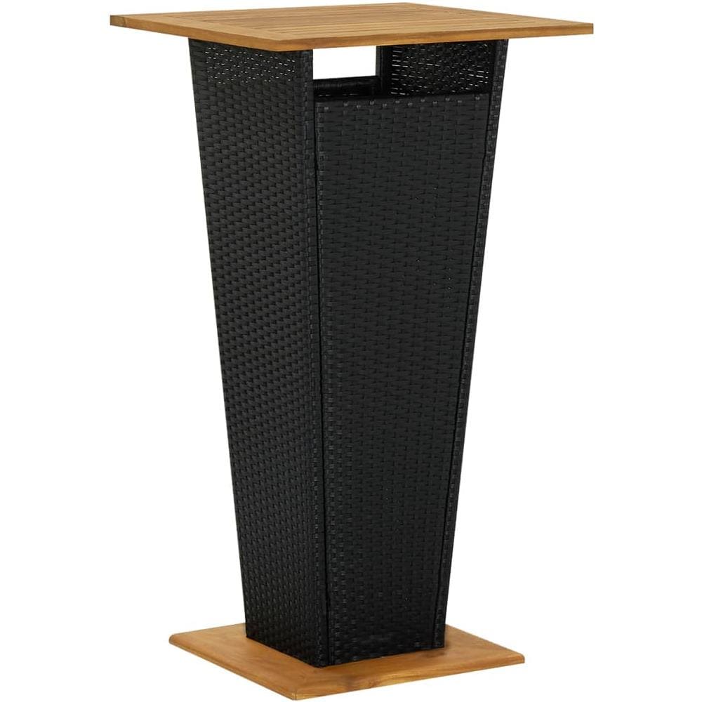 Set da Bar da Giardino 5 pz con Cuscini in Polyrattan Nero - Foto 3