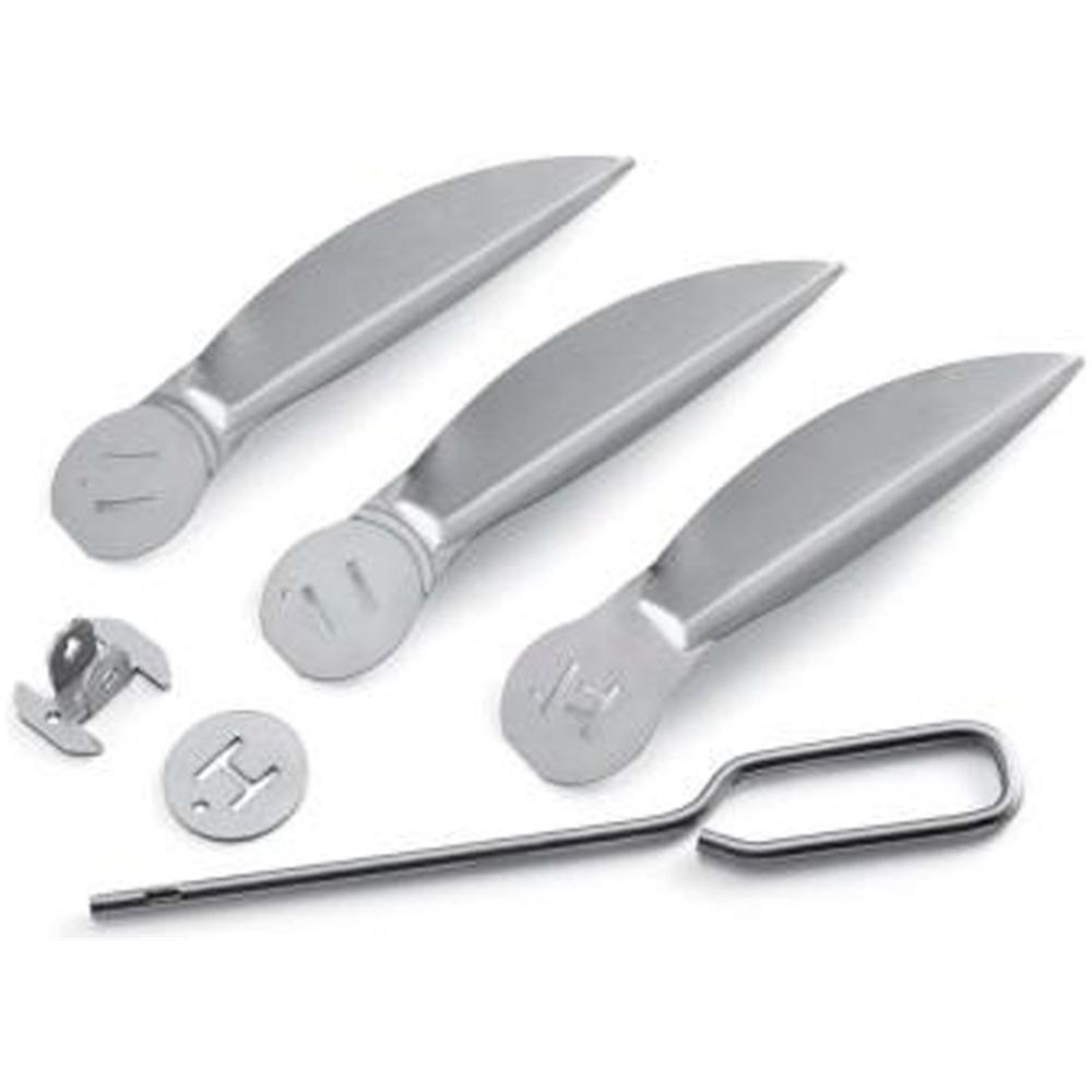 Kit Sistema di Pulizia per Barbecue 47cm Colore Argento - Foto 1