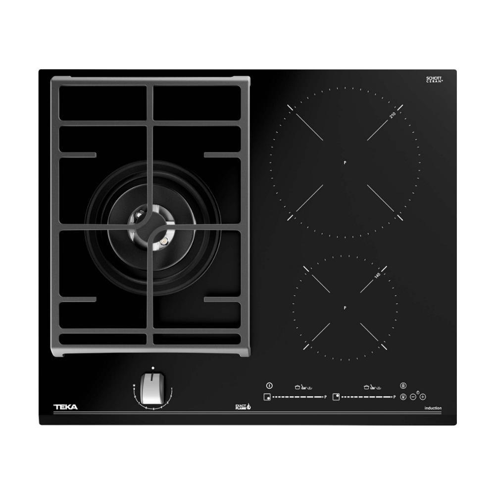 Piano Cottura Misto 60cm 3 Fuochi Nero - 112570112 - Foto 1