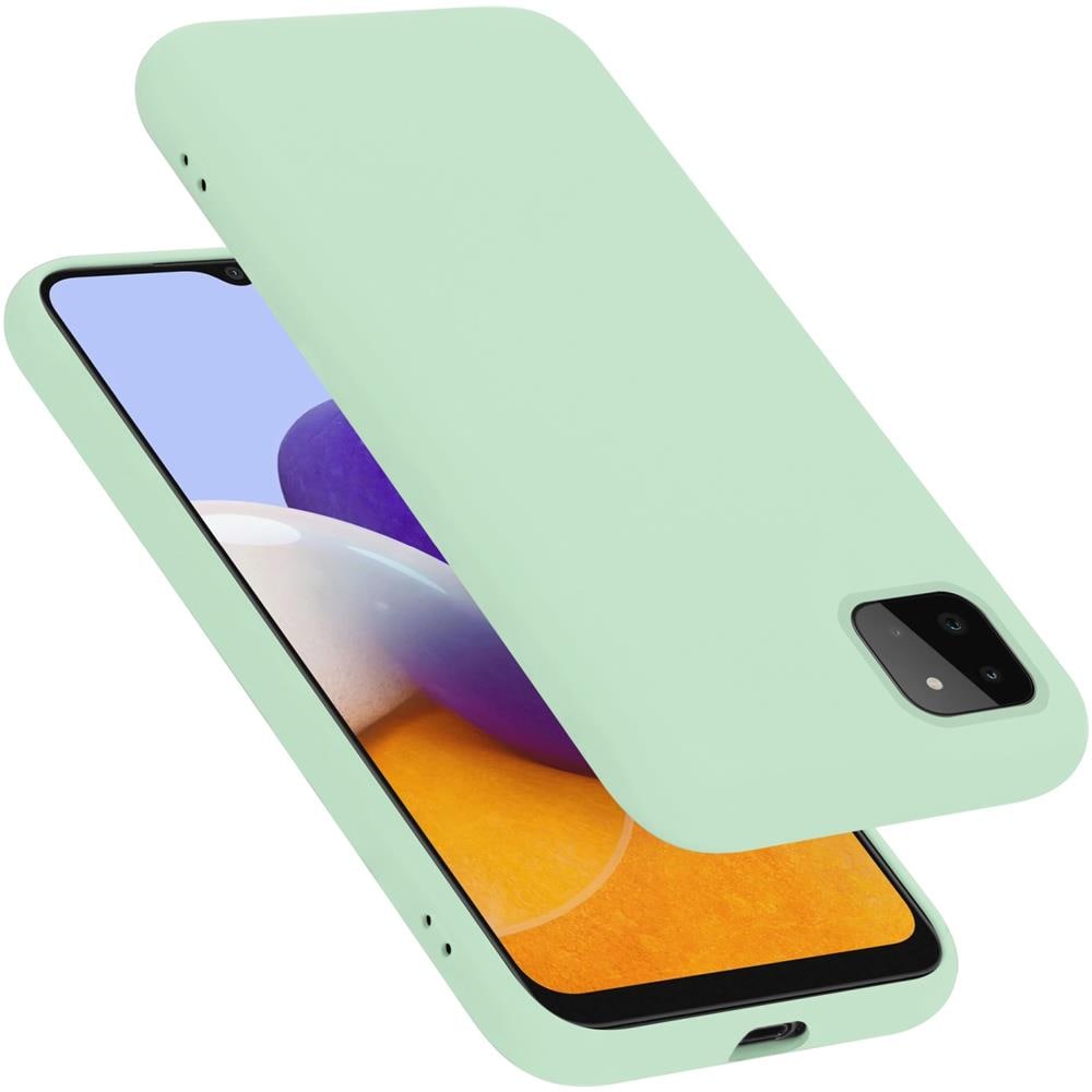 Custodia Compatibile Con Samsung Galaxy A22 5g In Liquid Verde Chiaro - Coperchio Protettivo In Silicone Tpu Flessibile - Foto 1