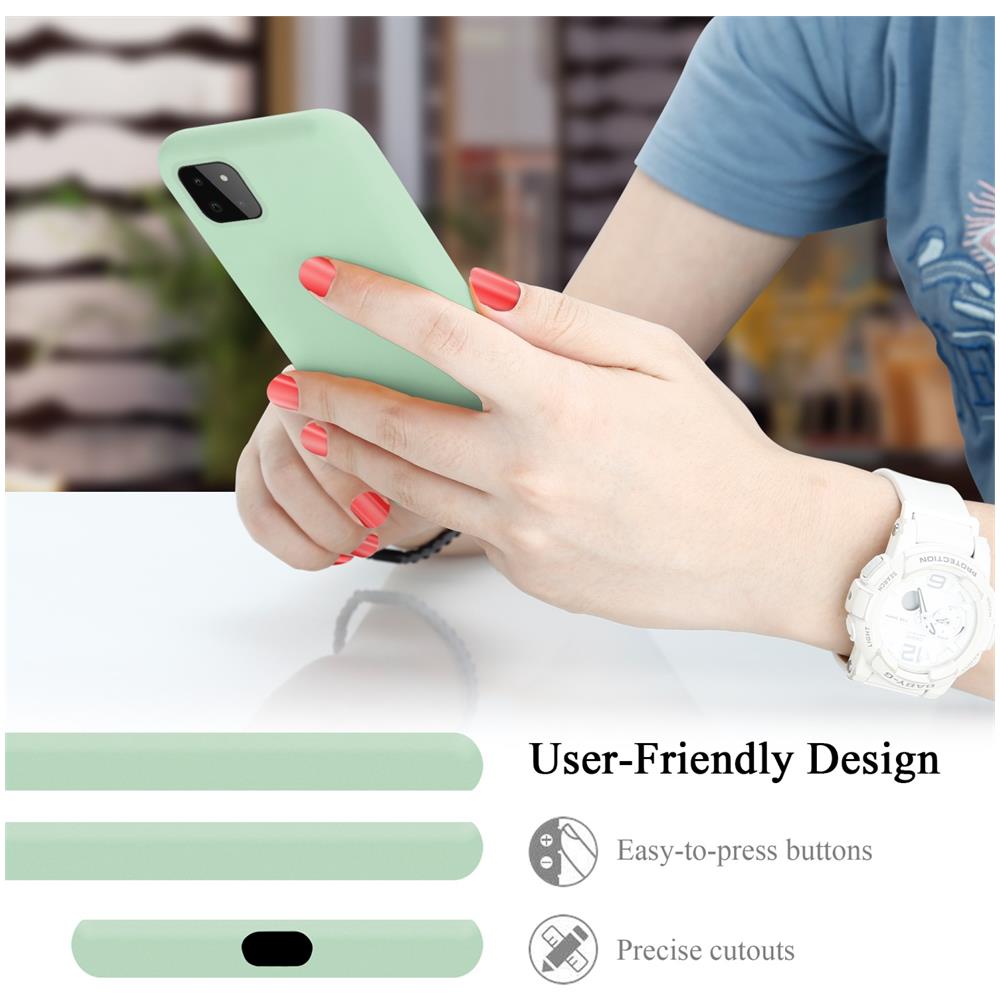 Custodia Compatibile Con Samsung Galaxy A22 5g In Liquid Verde Chiaro - Coperchio Protettivo In Silicone Tpu Flessibile - Foto 7