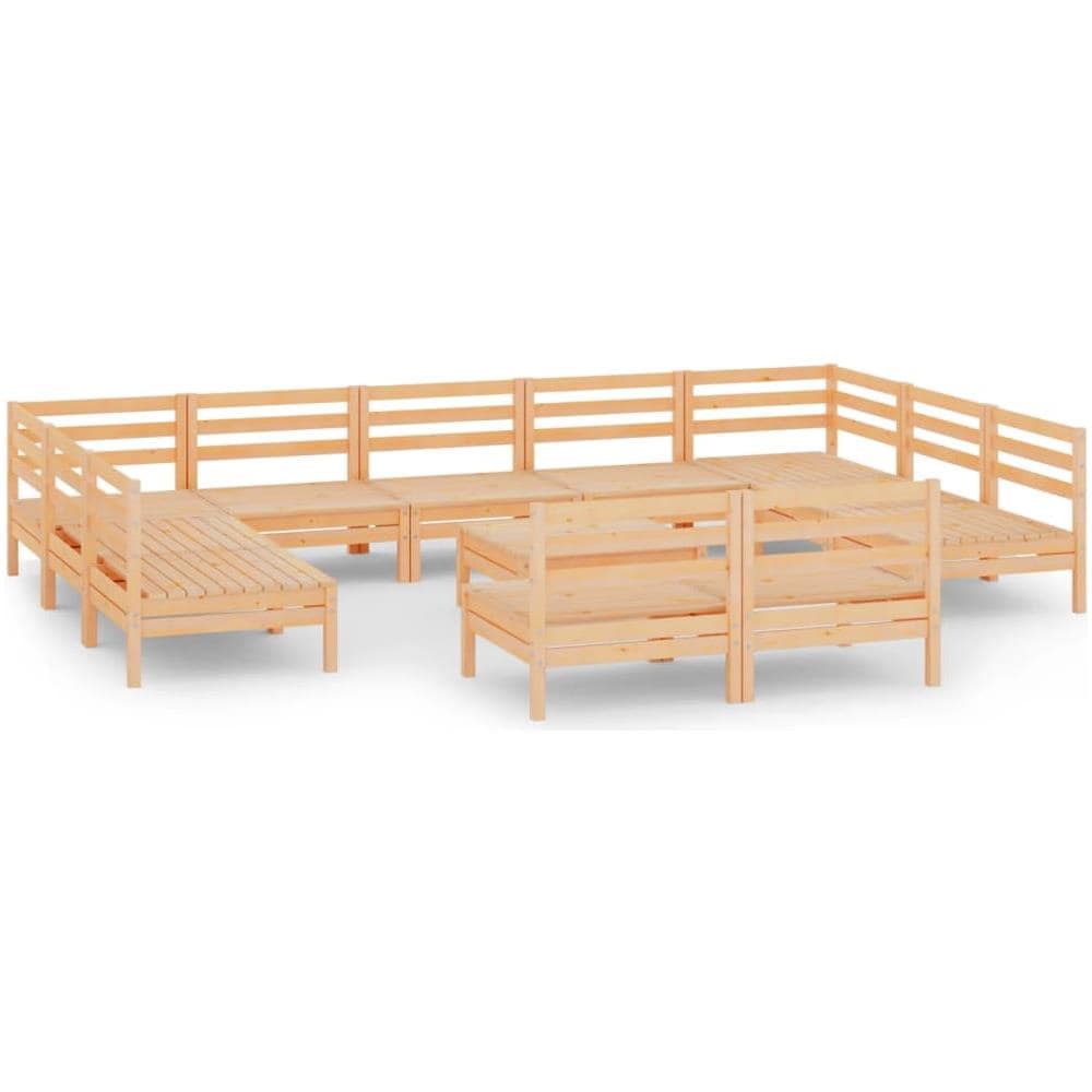 Set Salotto da Giardino 12 pz in Legno Massello di Pino - Foto 1