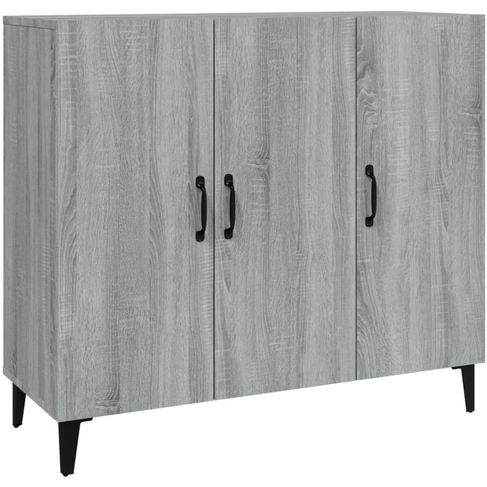 Credenza Grigio Sonoma 90x34x80 Cm In Legno Multistrato - Foto 2