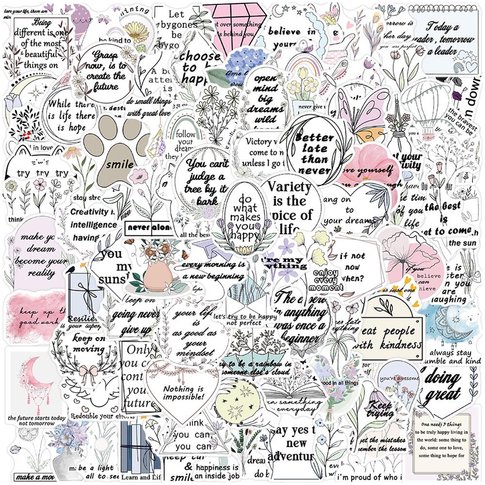 Confezione Da 100 Adesivi Popolari In Stile Indie Pop Per Diario Di Bottiglie D'acqua Per Laptop Multicolor - Foto 1