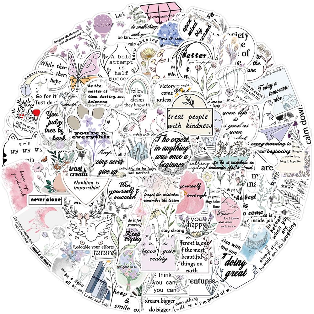 Confezione Da 100 Adesivi Popolari In Stile Indie Pop Per Diario Di Bottiglie D'acqua Per Laptop Multicolor - Foto 5