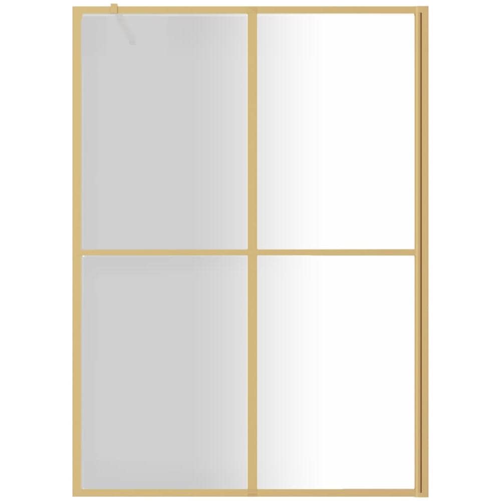 Parete Per Doccia Walk-in Vetro Trasparente Esg 140x195 Cm Oro - Foto 3