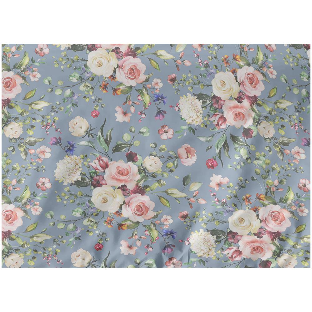 Copripiumino Double Face Matrimoniale Digitale Cotone Percalle Dis.Flower   - Foto 2