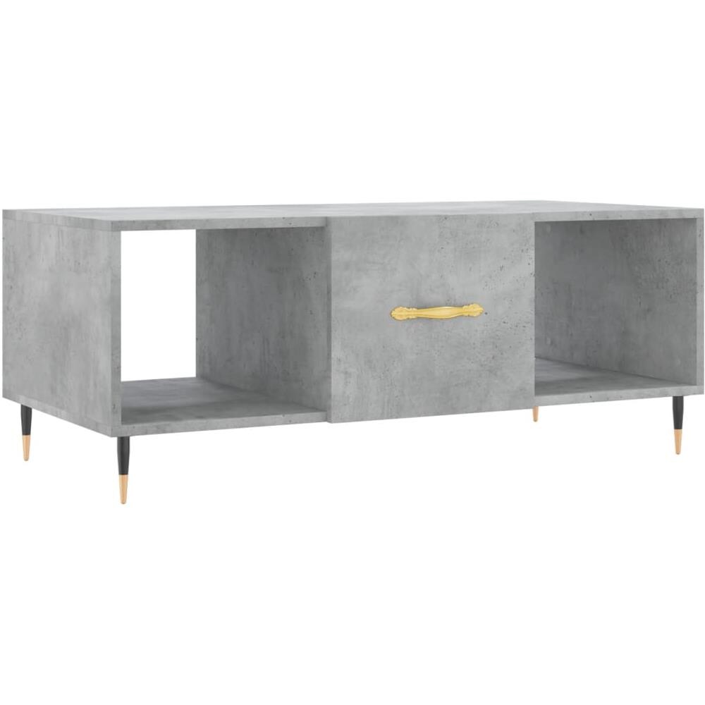 Tavolino Salotto Grigio Cemento 102x50x40 Cm Legno Multistrato - Foto 2