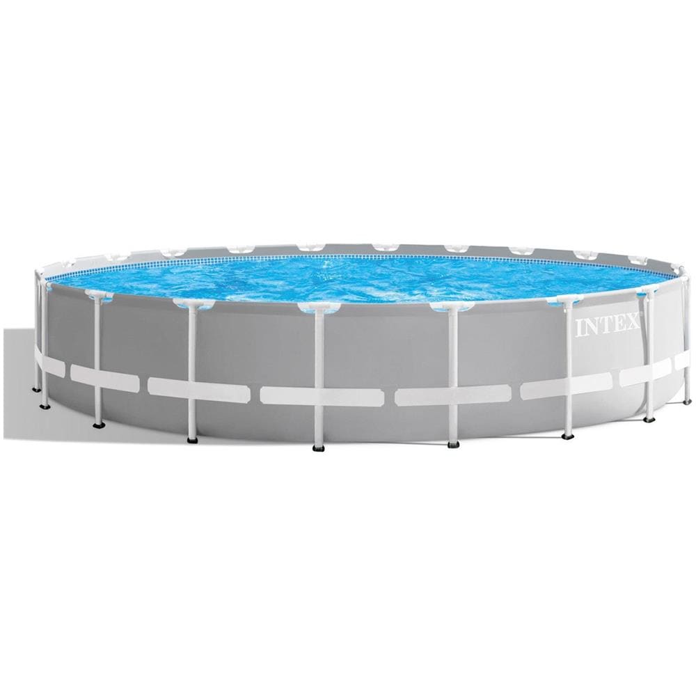 26756NP - Piscina Prisma Frame rotonda con Pompa Filtro Scaletta e Teli 610x132 cm - Foto 1