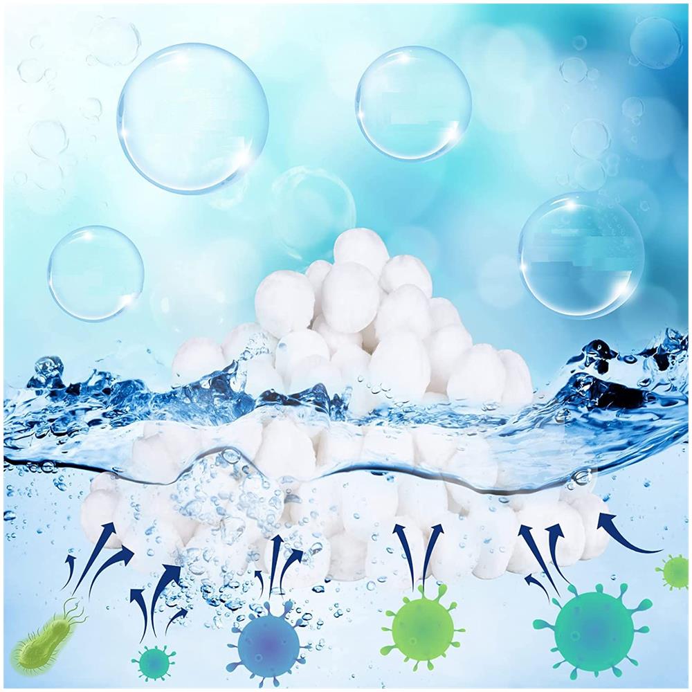 Palline filtro nere per pompe a sabbia piscina, confezione 700 g sostituisce 25 kg di sabbia - Foto 2