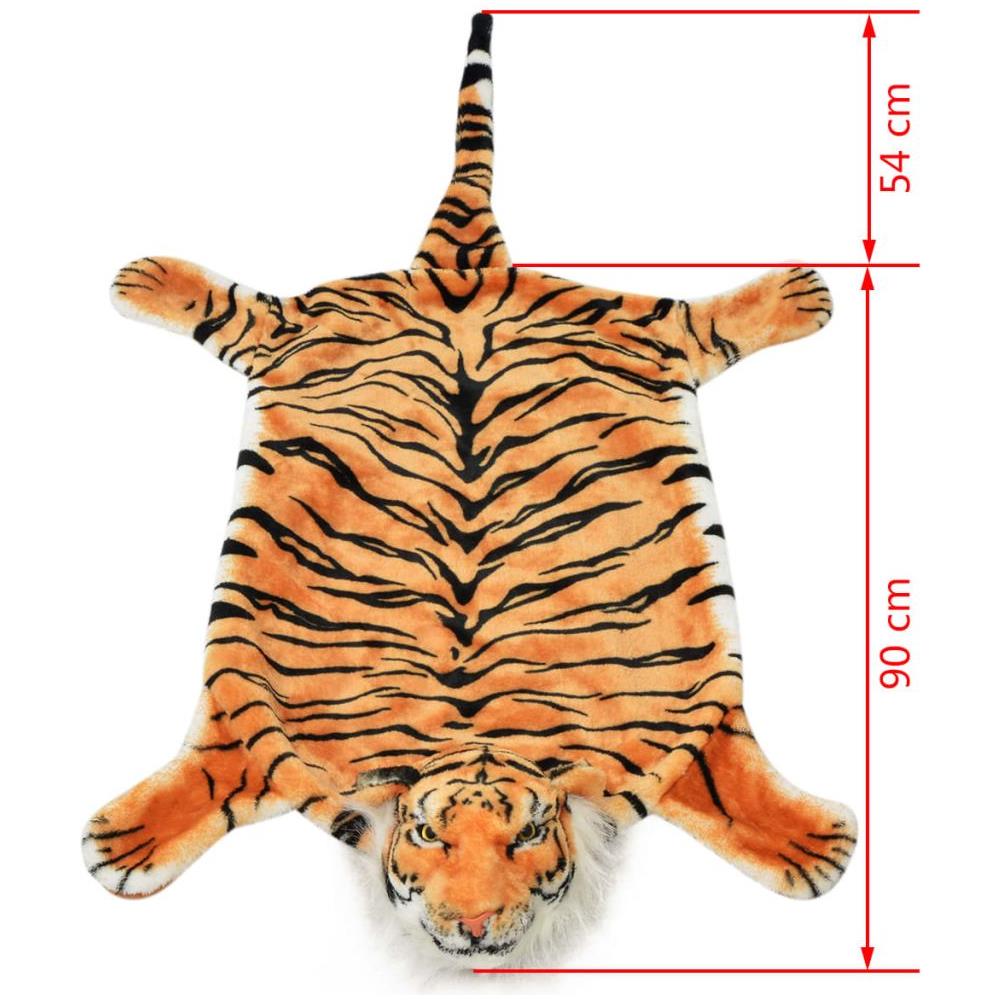 Tappeto di Peluche a Forma di Tigre 144 cm Marrone - Foto 8