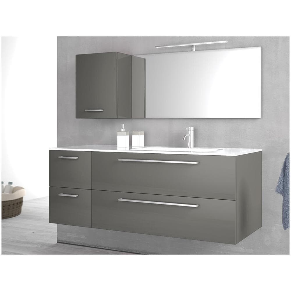 Mobile Da Bagno Sospeso Samoa 01c Laccato Grigio - Foto 2